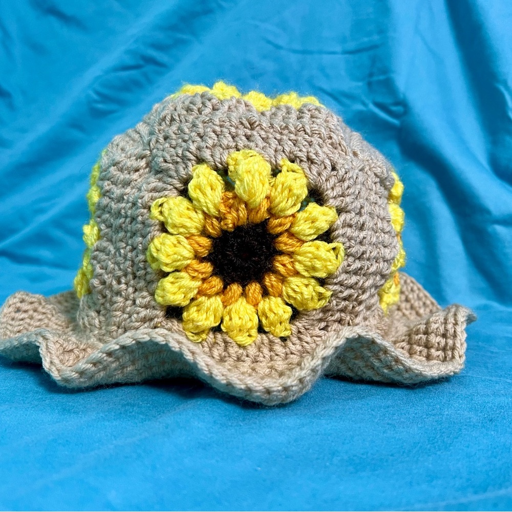 Sunflower Crochet Bucket Hat